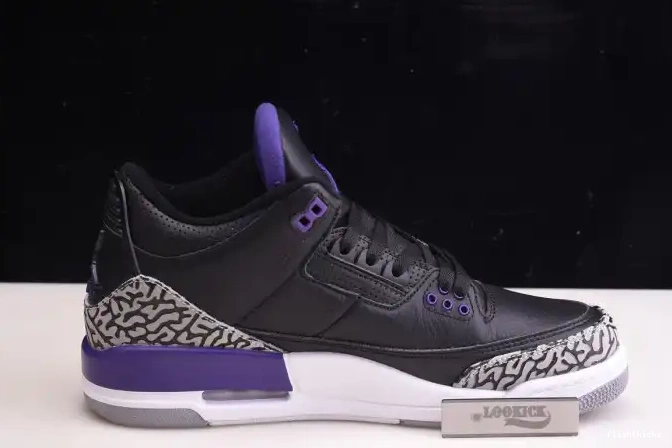 Retro Black Jordan 3 Court Purple Air CT8532-050 0522